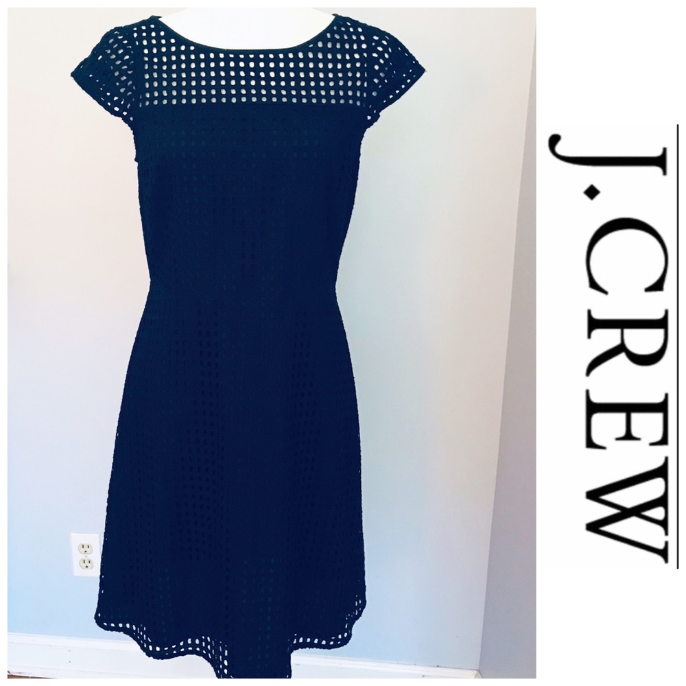 J Crew black flare dress.